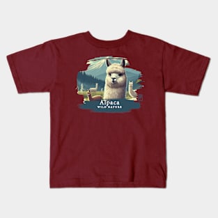 Alpaca - WILD NATURE - ALPACA - 16 Kids T-Shirt